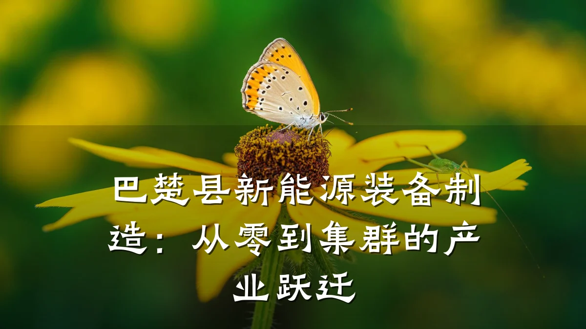 巴楚县新能源装备制造：从零到集群的产业跃迁