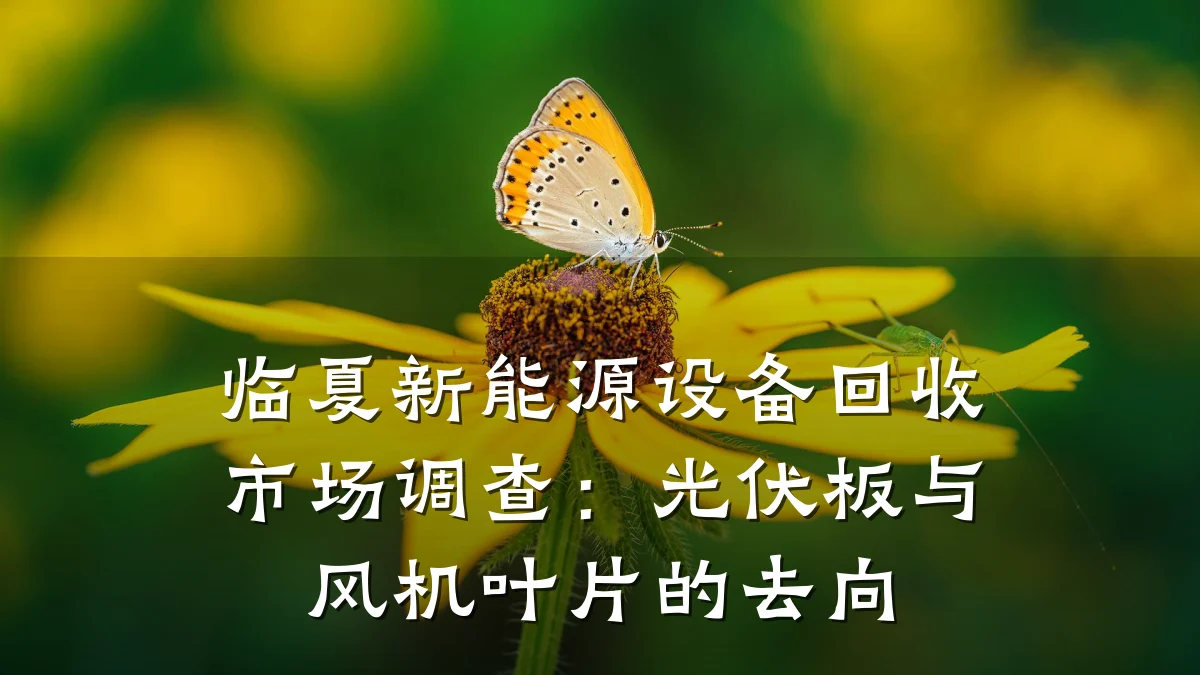 临夏新能源设备回收市场调查：光伏板与风机叶片的去向
