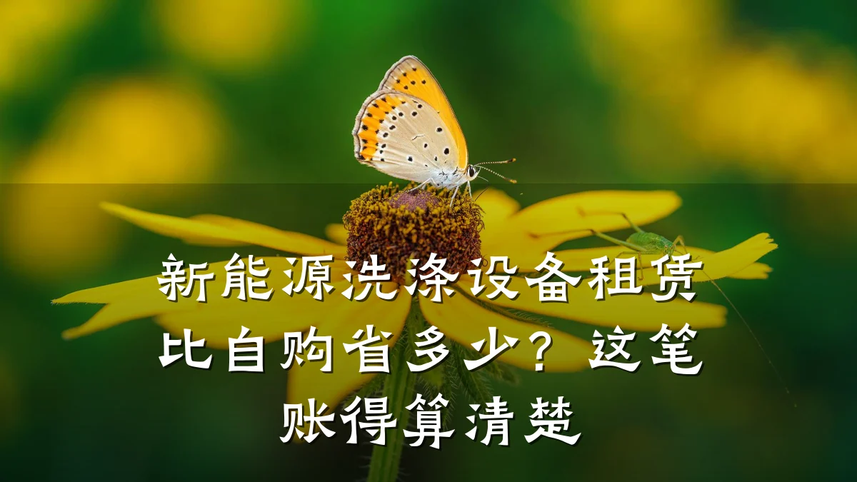 新能源洗涤设备租赁比自购省多少？这笔账得算清楚
