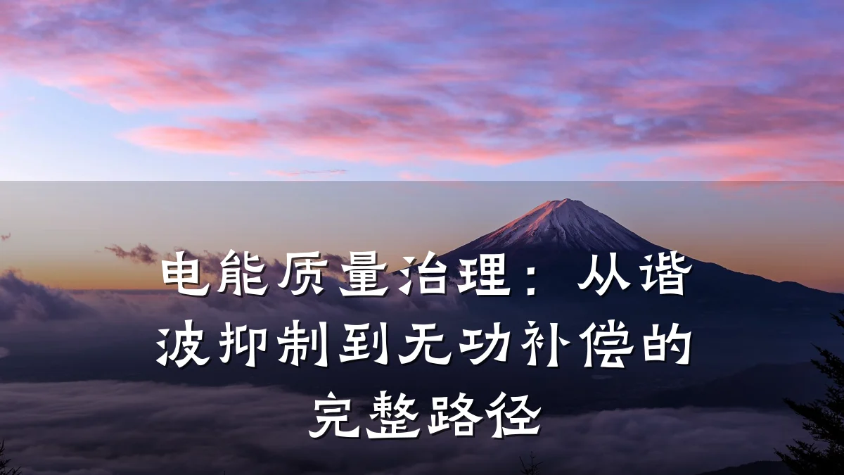 电能质量治理:从谐波抑制到无功补偿的完整路径