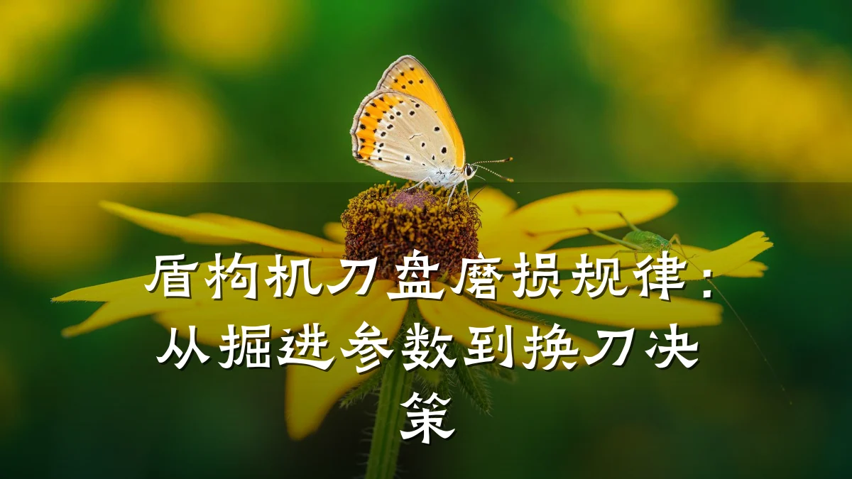 盾构机刀盘磨损规律:从掘进参数到换刀决策