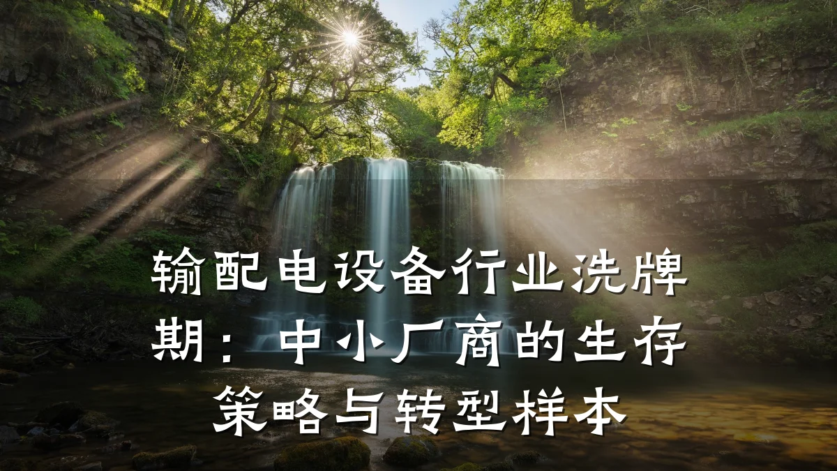 输配电设备行业洗牌期：中小厂商的生存策略与转型样本
