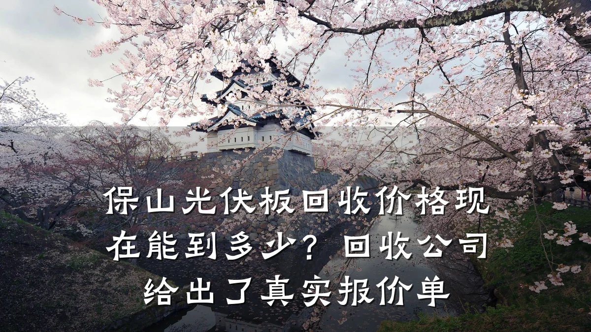保山光伏板回收价格现在能到多少?回收公司给出了真实报价单