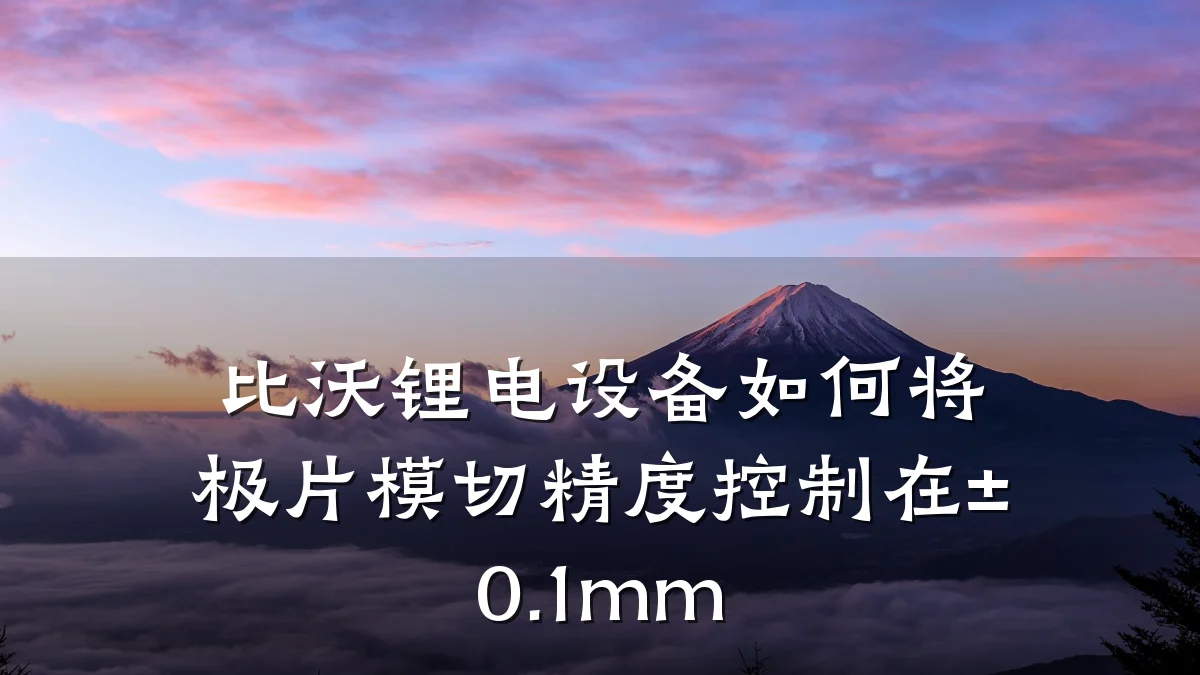 比沃锂电设备如何将极片模切精度控制在±0.1mm