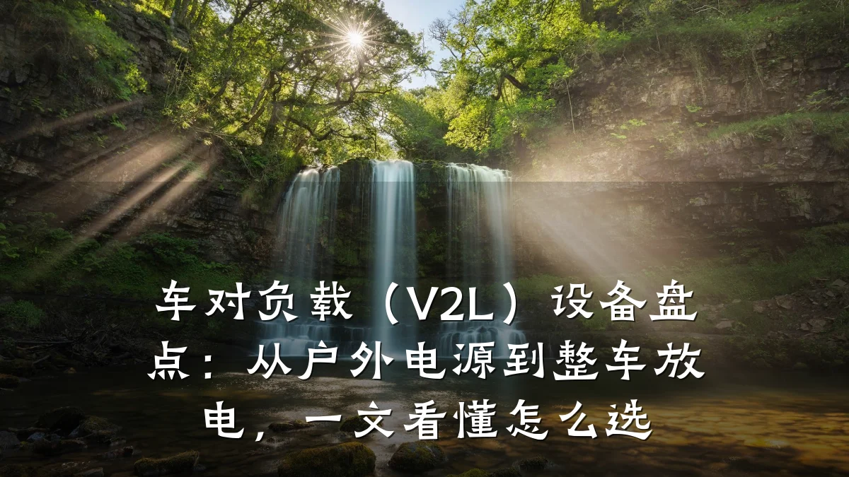 车对负载(V2L)设备盘点:从户外电源到整车放电,一文看懂怎么选