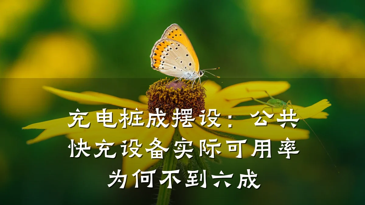 充电桩成摆设:公共快充设备实际可用率为何不到六成