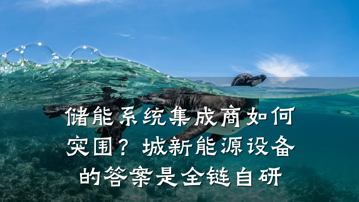 储能系统集成商如何突围?城新能源设备的答案是全链自研