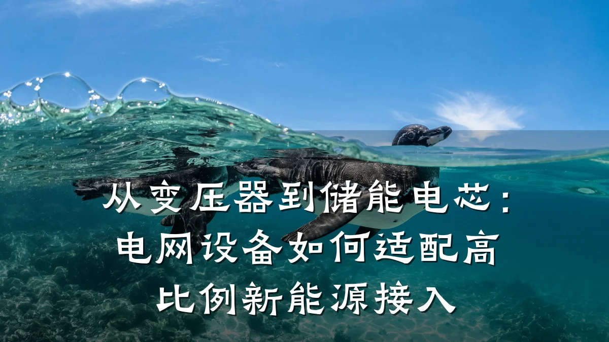 从变压器到储能电芯:电网设备如何适配高比例新能源接入