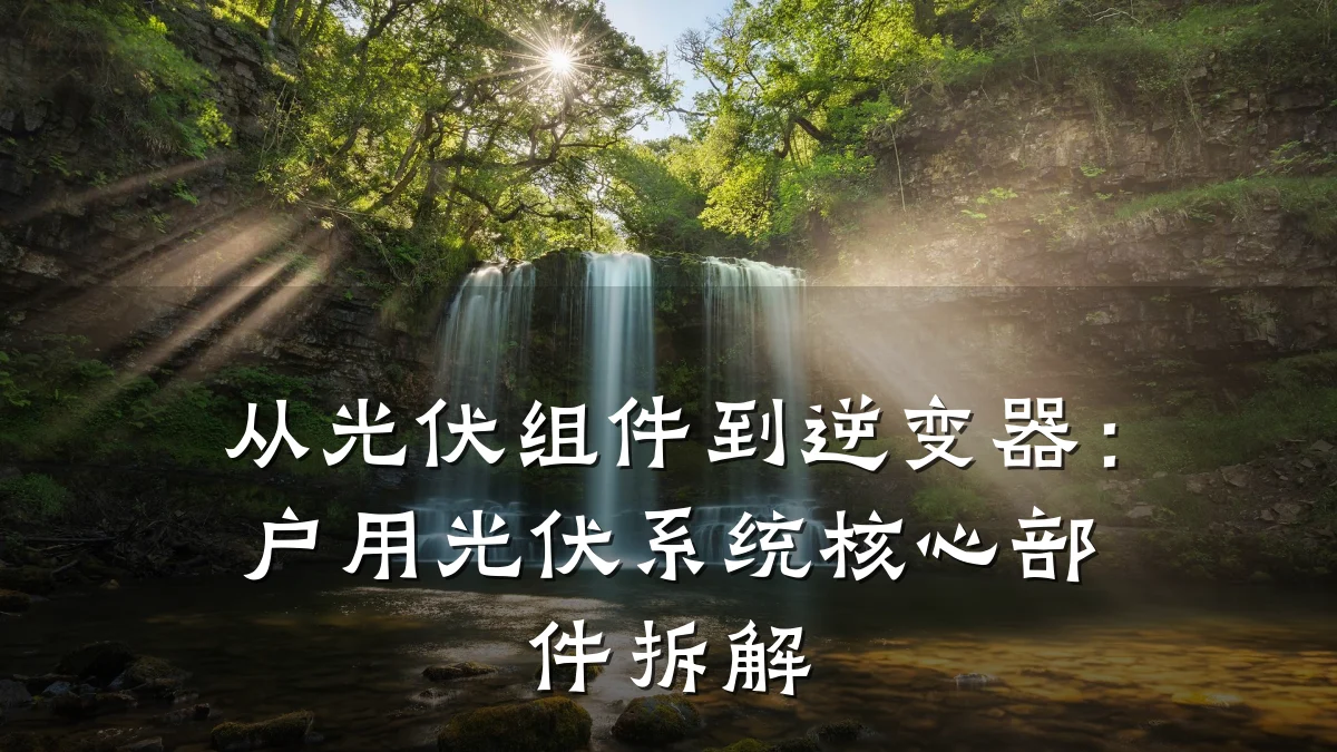 从光伏组件到逆变器:户用光伏系统核心部件拆解