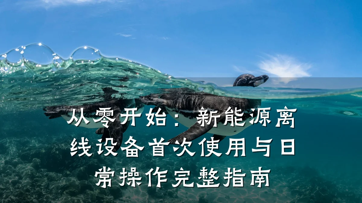 从零开始:新能源离线设备首次使用与日常操作完整指南