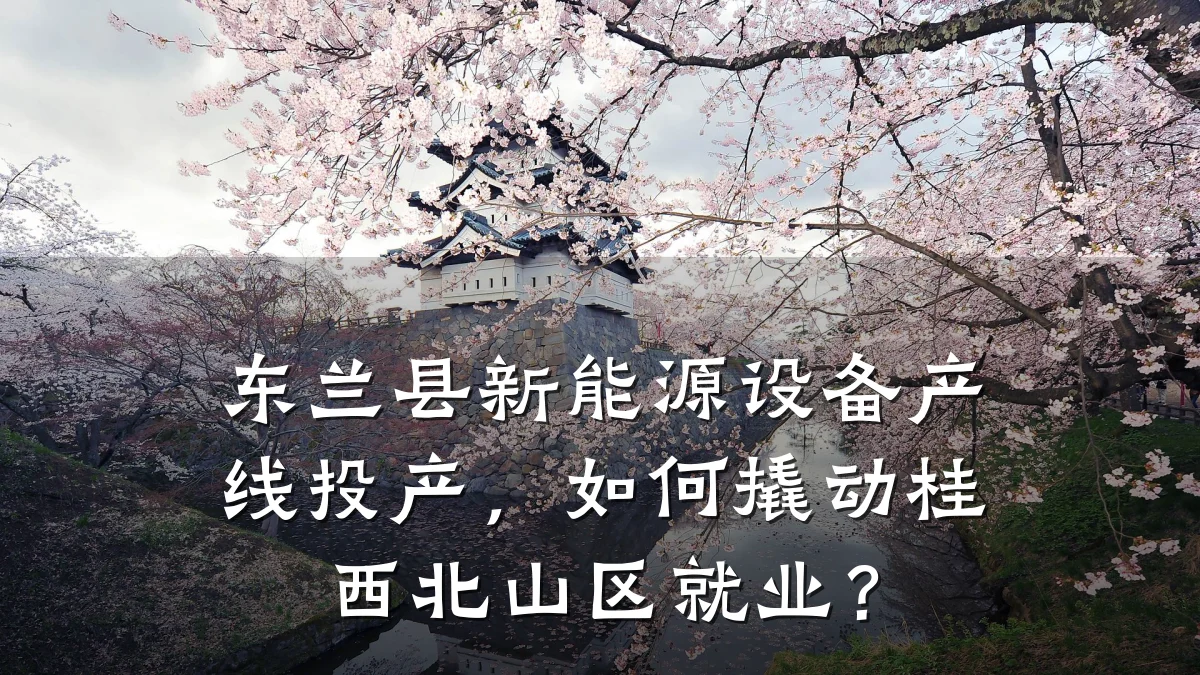 东兰县新能源设备产线投产,如何撬动桂西北山区就业?