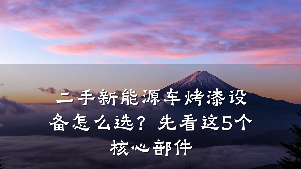 二手新能源车烤漆设备怎么选?先看这5个核心部件