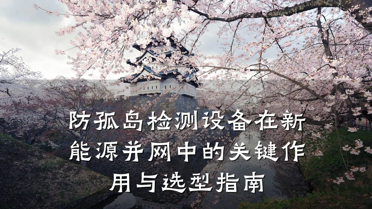 防孤岛检测设备在新能源并网中的关键作用与选型指南