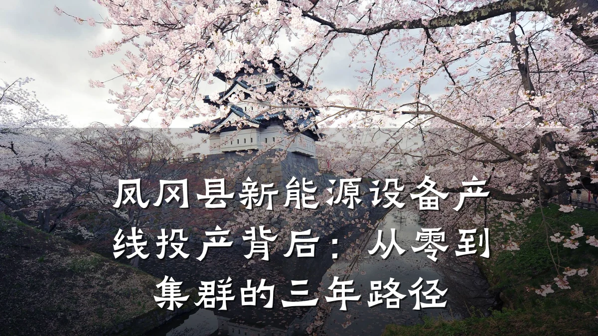 凤冈县新能源设备产线投产背后:从零到集群的三年路径