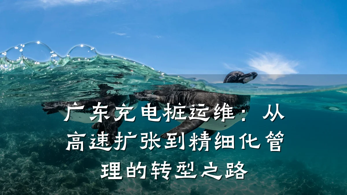 广东充电桩运维:从高速扩张到精细化管理的转型之路