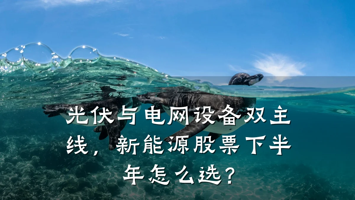 光伏与电网设备双主线，新能源股票下半年怎么选？