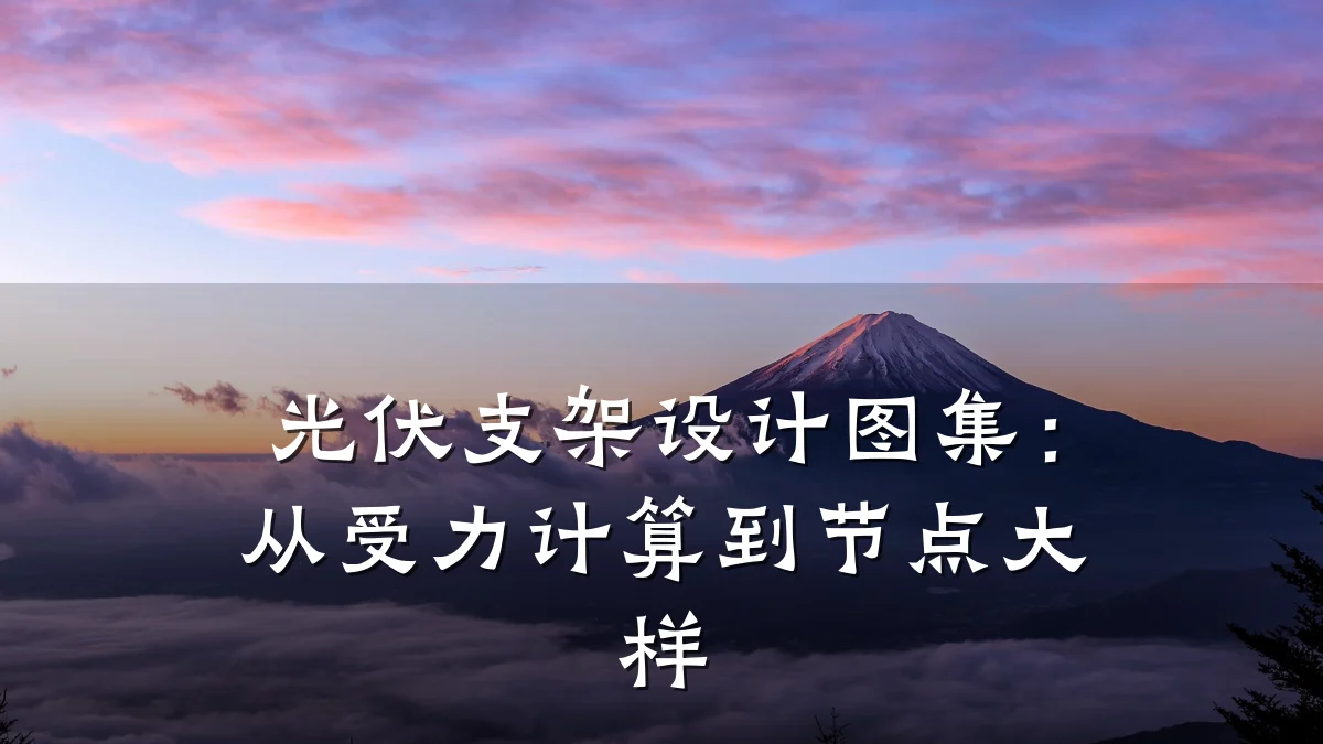 光伏支架设计图集：从受力计算到节点大样