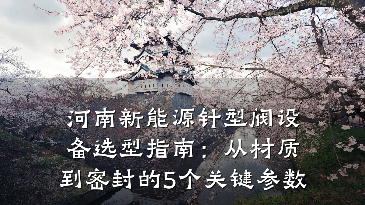 河南新能源针型阀设备选型指南:从材质到密封的5个关键参数