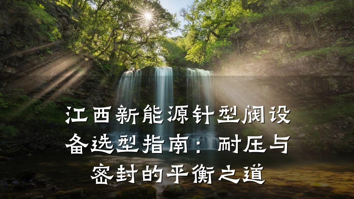江西新能源针型阀设备选型指南：耐压与密封的平衡之道