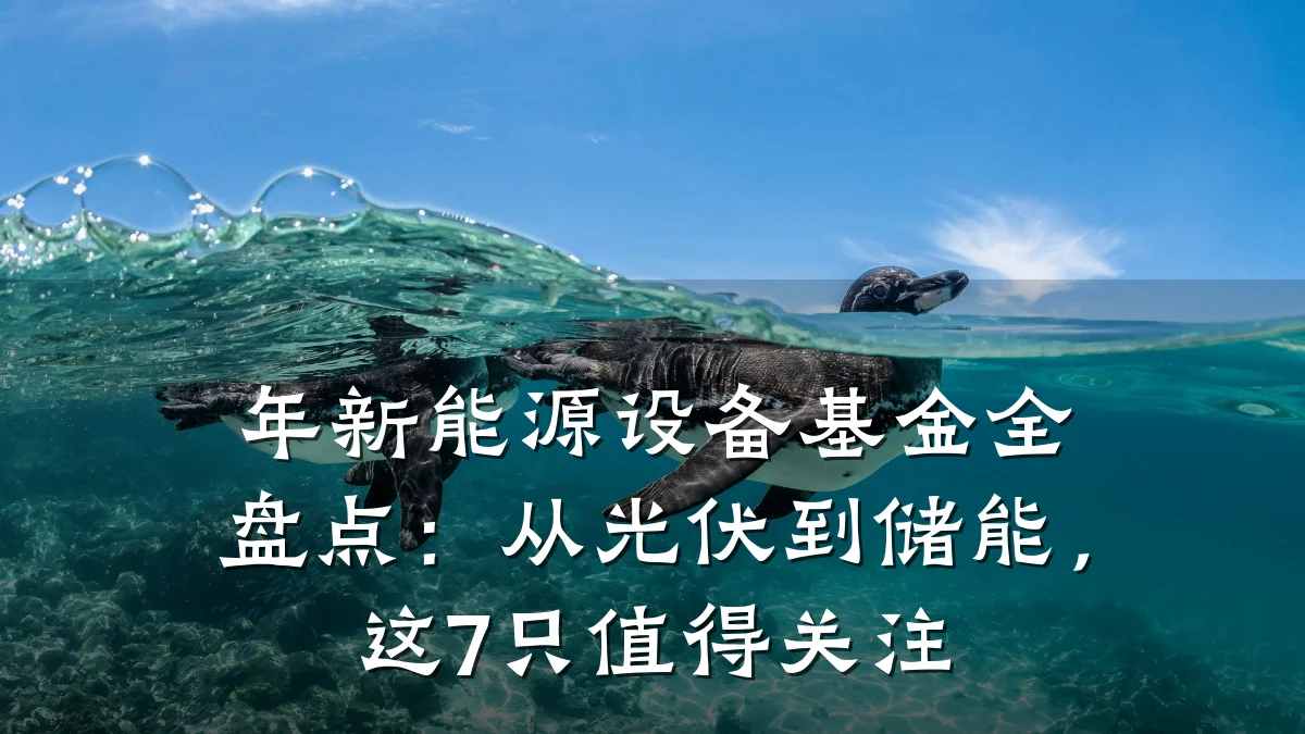年新能源设备基金全盘点:从光伏到储能,这7只值得关注