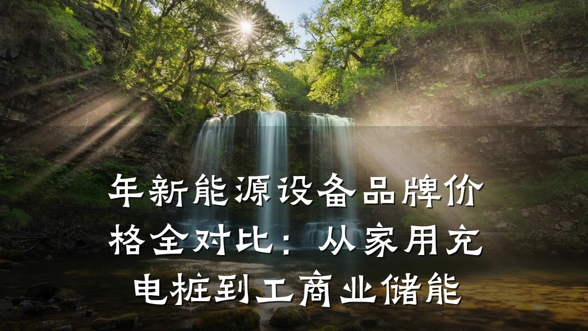 年新能源设备品牌价格全对比:从家用充电桩到工商业储能