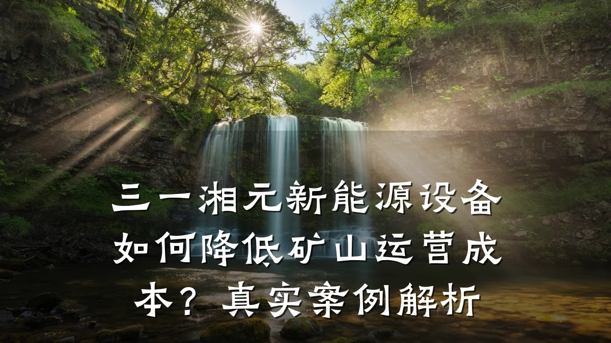 三一湘元新能源设备如何降低矿山运营成本?真实案例解析