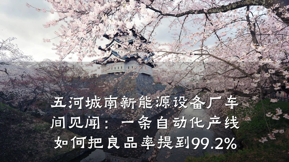 五河城南新能源设备厂车间见闻:一条自动化产线如何把良品率提到99.2%