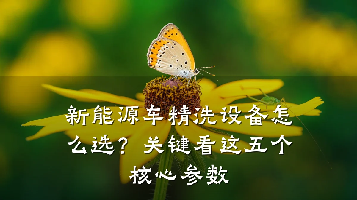 新能源车精洗设备怎么选?关键看这五个核心参数