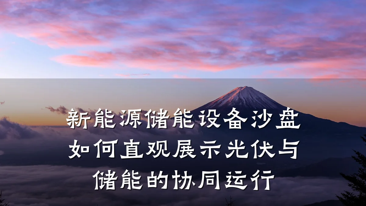 新能源储能设备沙盘如何直观展示光伏与储能的协同运行