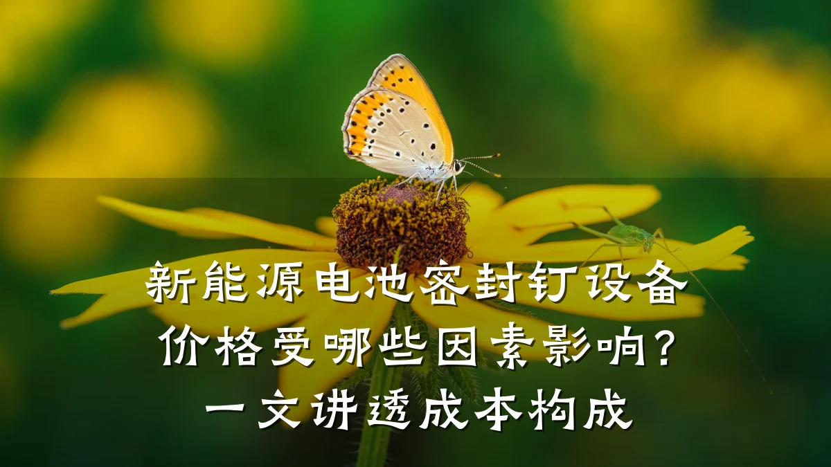新能源电池密封钉设备价格受哪些因素影响?一文讲透成本构成