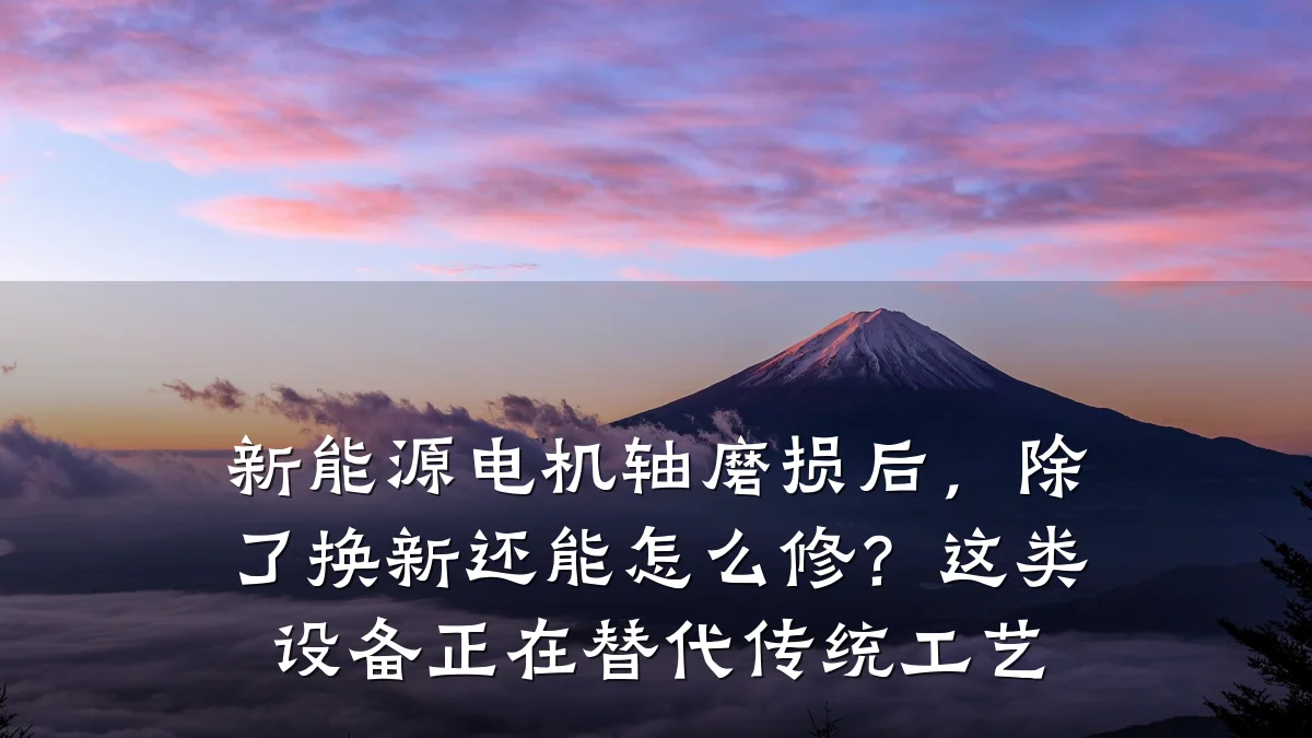 新能源电机轴磨损后,除了换新还能怎么修?这类设备正在替代传统工艺