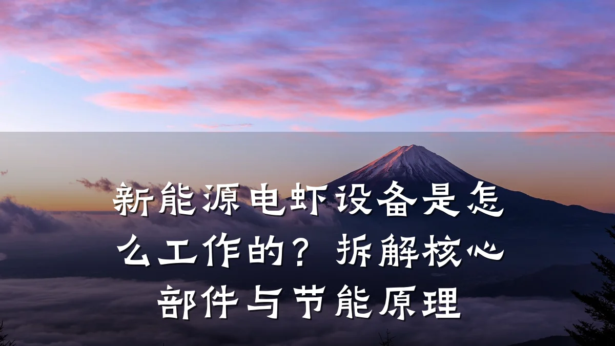 新能源电虾设备是怎么工作的？拆解核心部件与节能原理