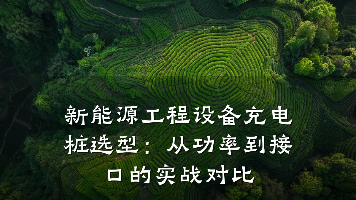 新能源工程设备充电桩选型：从功率到接口的实战对比