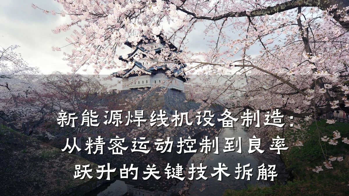新能源焊线机设备制造:从精密运动控制到良率跃升的关键技术拆解