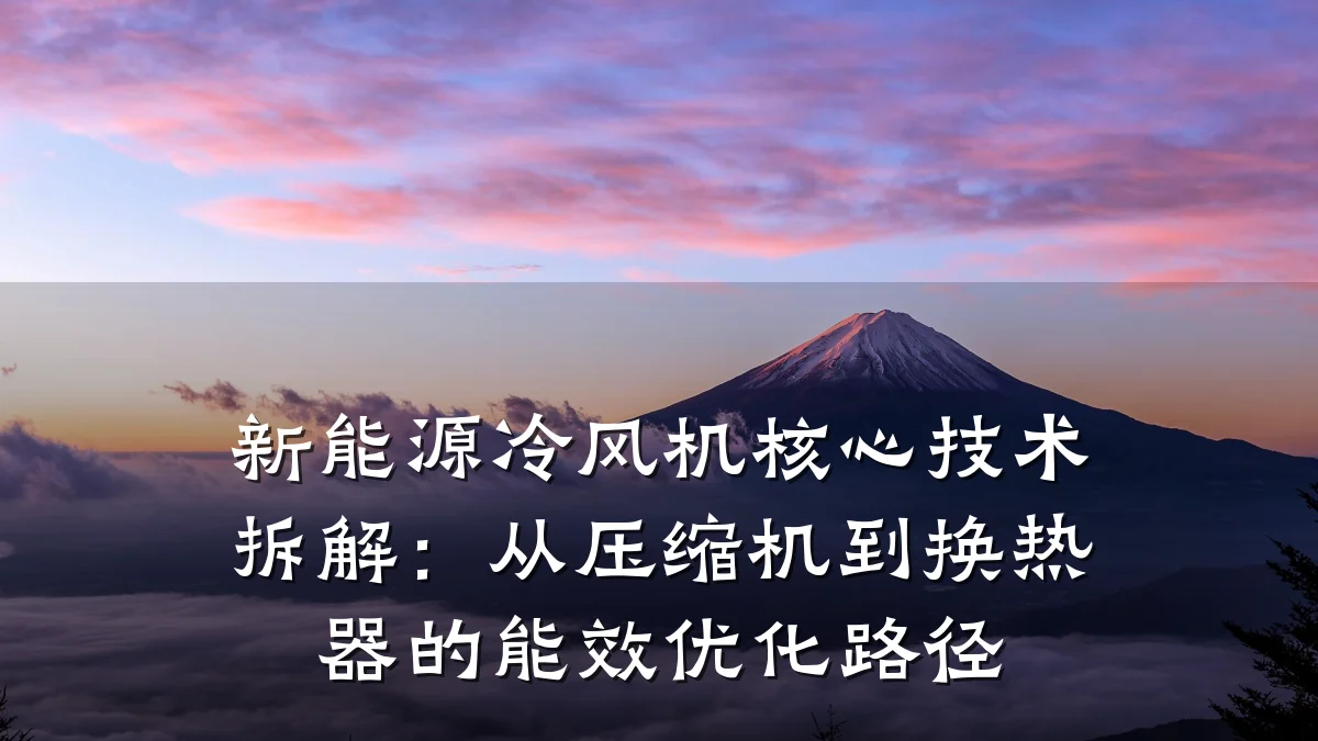 新能源冷风机核心技术拆解:从压缩机到换热器的能效优化路径