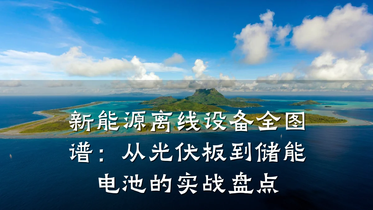 新能源离线设备全图谱：从光伏板到储能电池的实战盘点