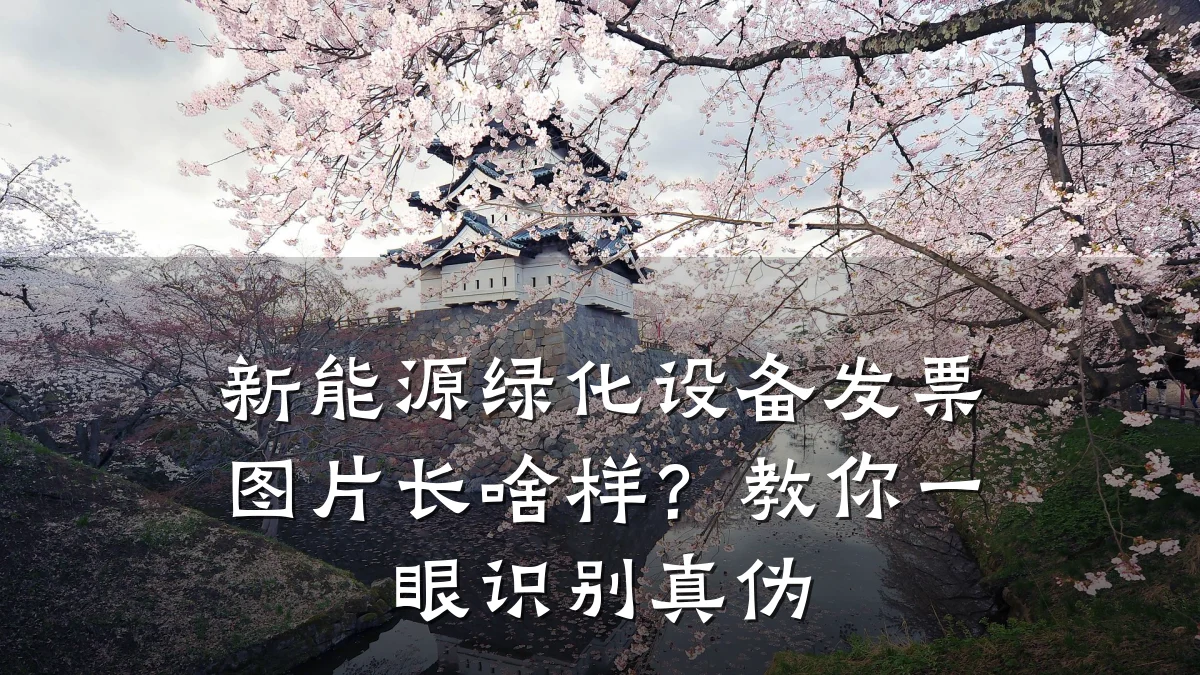 新能源绿化设备发票图片长啥样?教你一眼识别真伪