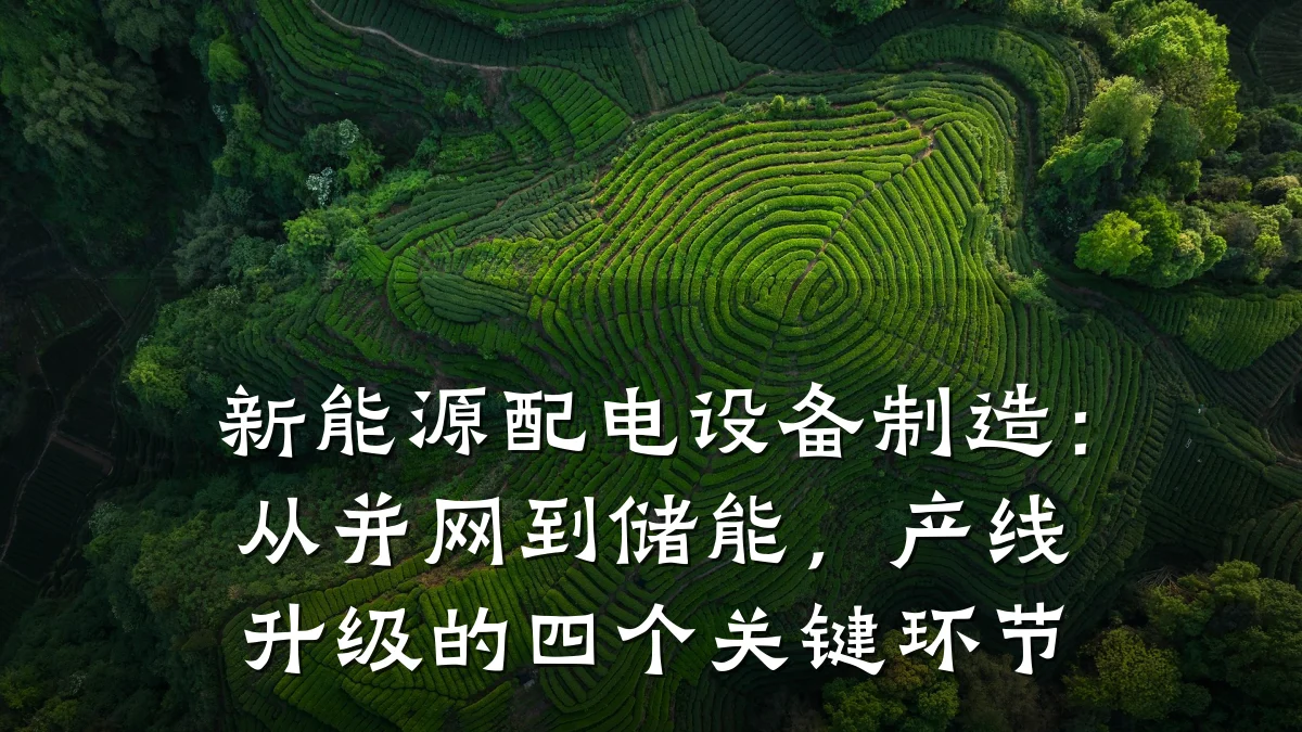 新能源配电设备制造:从并网到储能,产线升级的四个关键环节