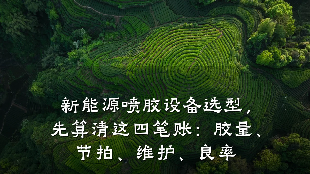 新能源喷胶设备选型,先算清这四笔账:胶量、节拍、维护、良率