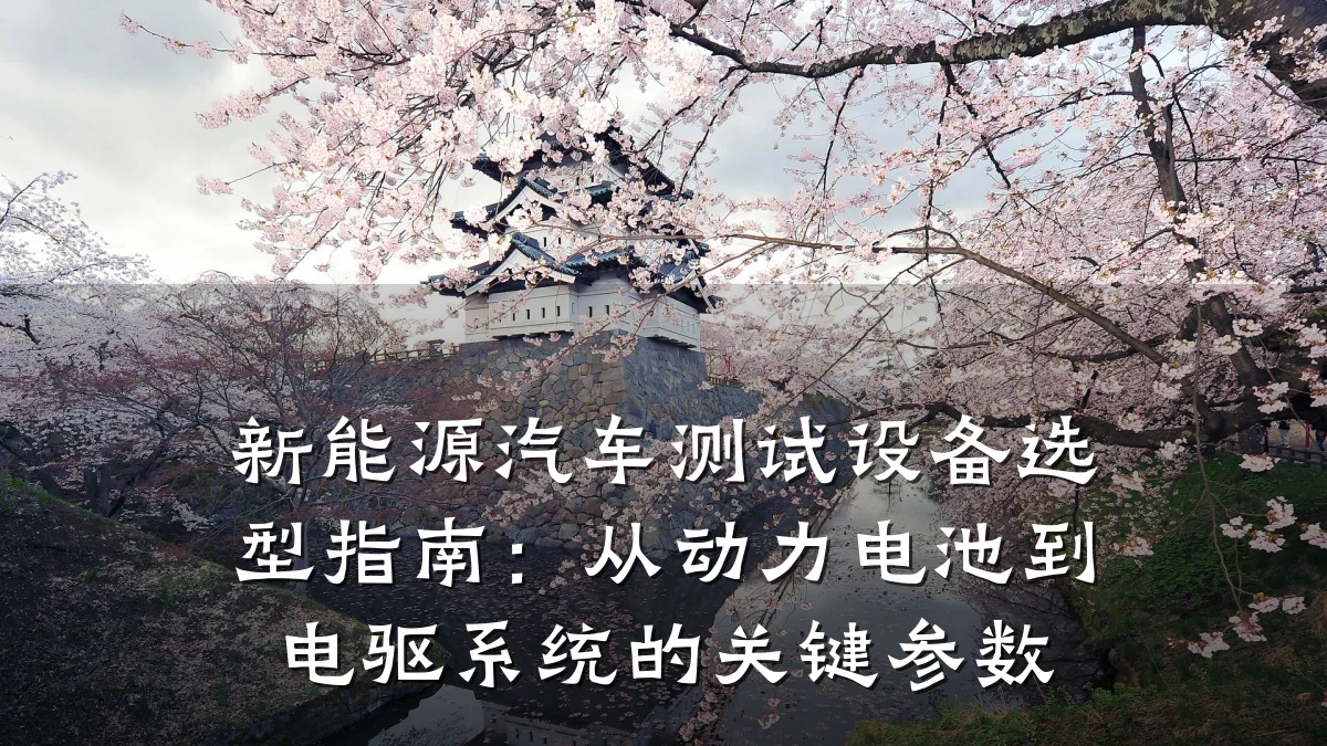 新能源汽车测试设备选型指南：从动力电池到电驱系统的关键参数