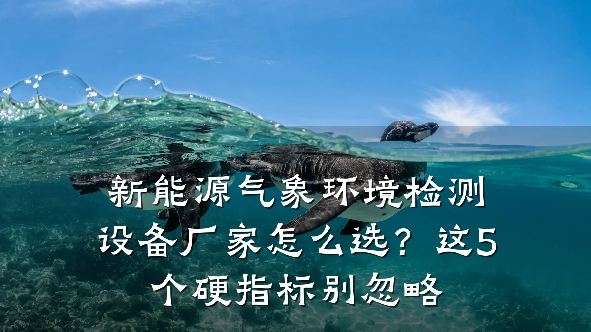 新能源气象环境检测设备厂家怎么选?这5个硬指标别忽略