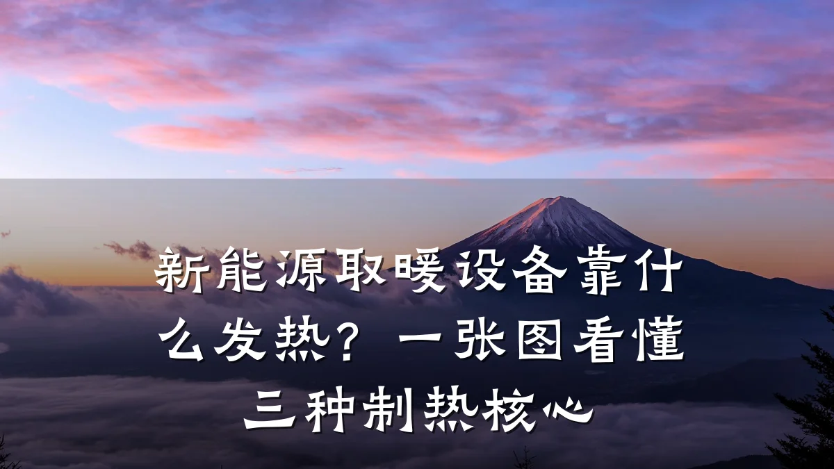 新能源取暖设备靠什么发热?一张图看懂三种制热核心