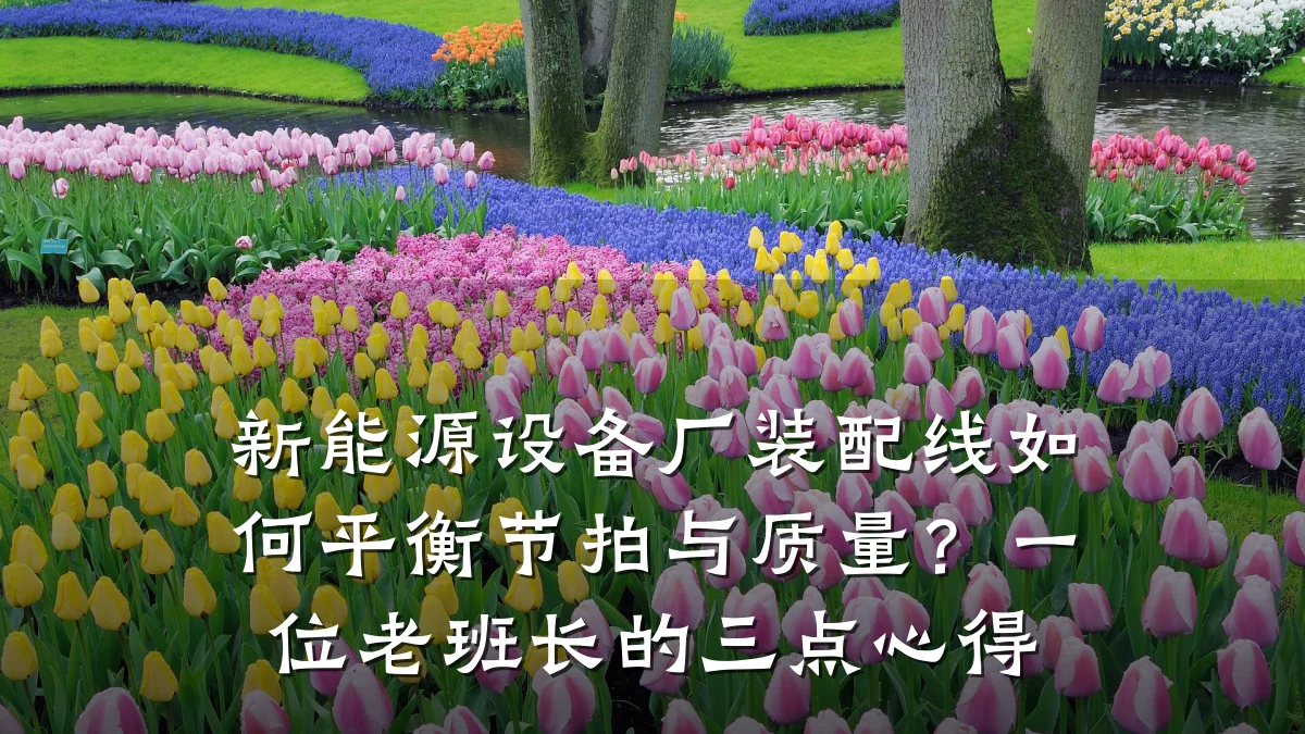 新能源设备厂装配线如何平衡节拍与质量?一位老班长的三点心得