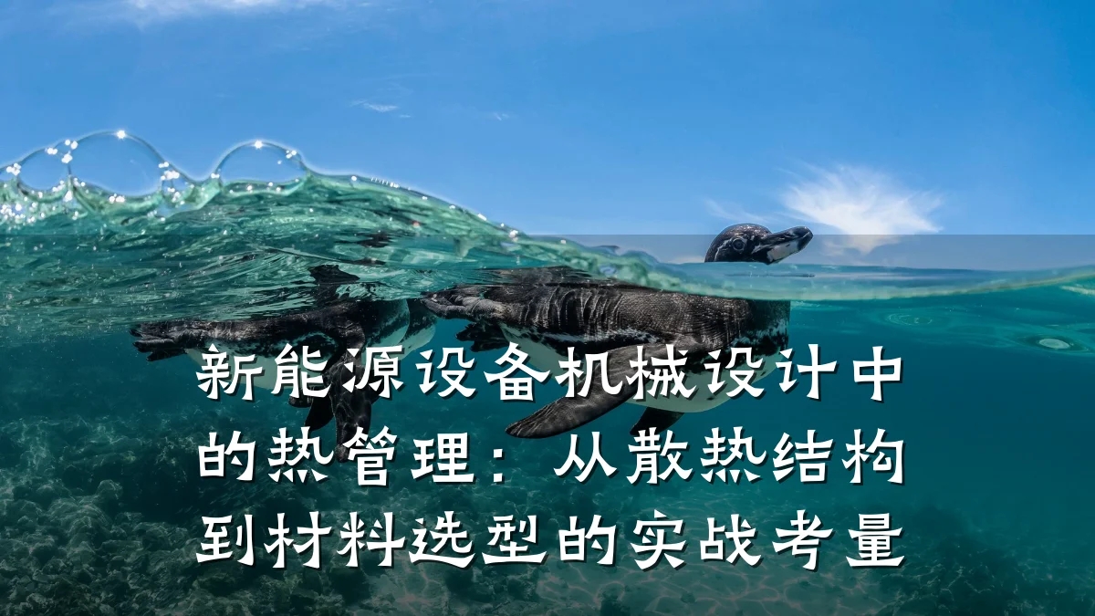 新能源设备机械设计中的热管理:从散热结构到材料选型的实战考量