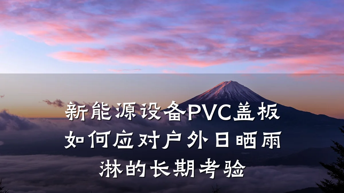 新能源设备PVC盖板如何应对户外日晒雨淋的长期考验