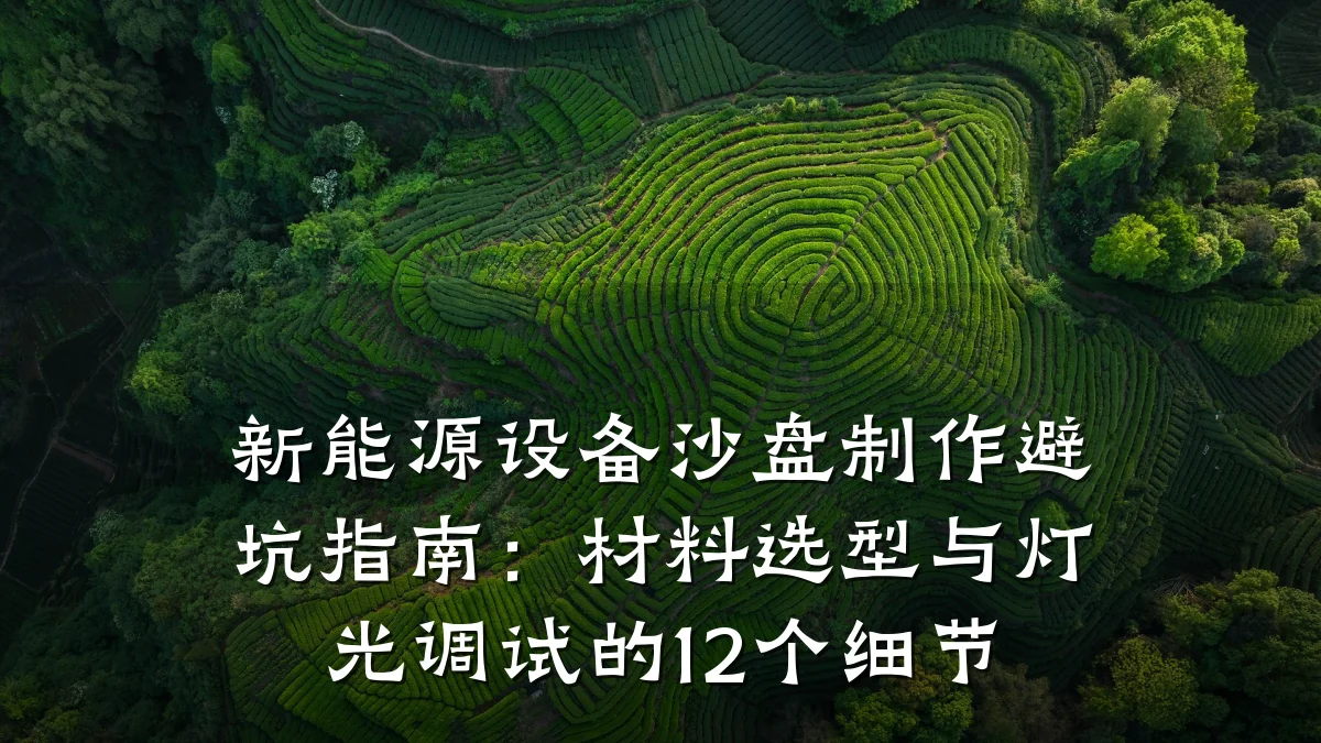 新能源设备沙盘制作避坑指南:材料选型与灯光调试的12个细节