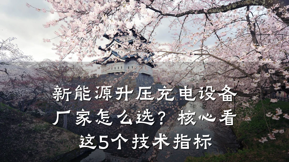 新能源升压充电设备厂家怎么选?核心看这5个技术指标