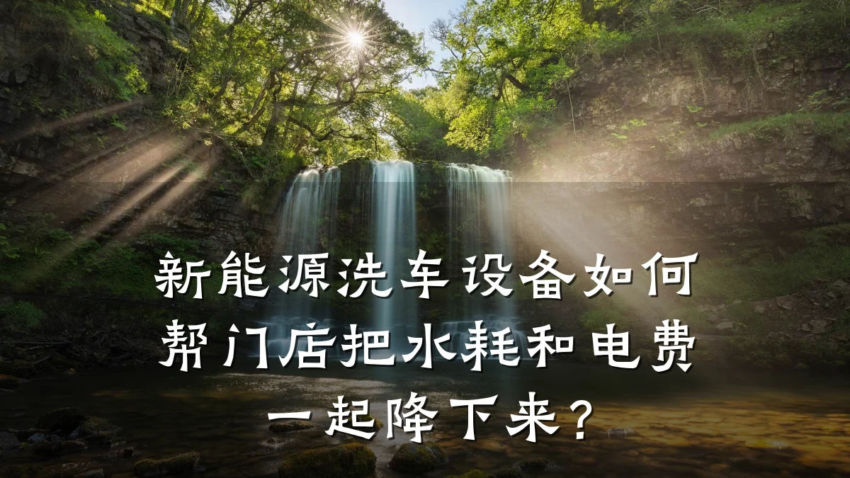 新能源洗车设备如何帮门店把水耗和电费一起降下来?
