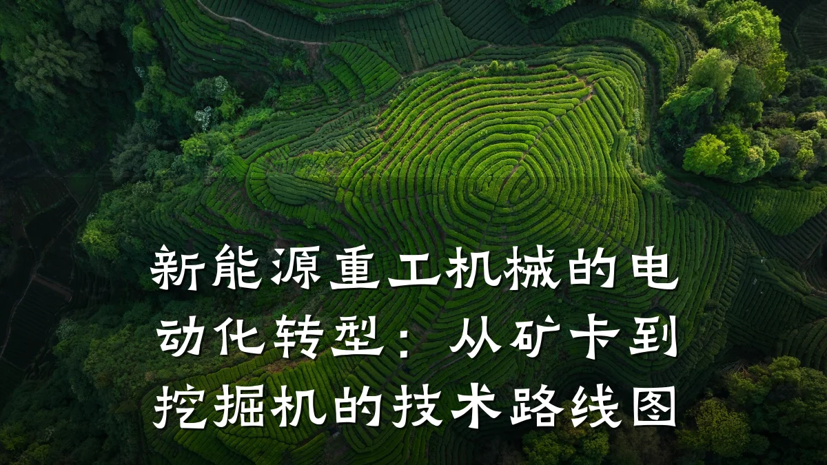 新能源重工机械的电动化转型:从矿卡到挖掘机的技术路线图