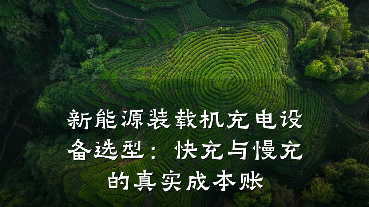 新能源装载机充电设备选型:快充与慢充的真实成本账